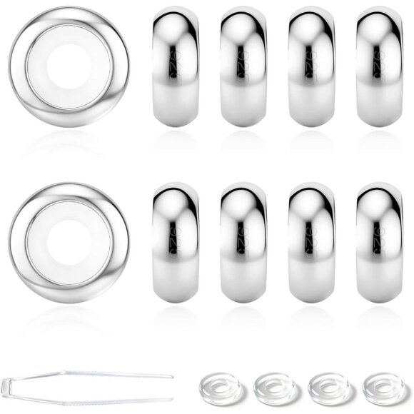 Sterling Silver Round Spacer Beads for Bracelets, 10pcs, 3.5mm diameter, versati - Picture 1 of 6